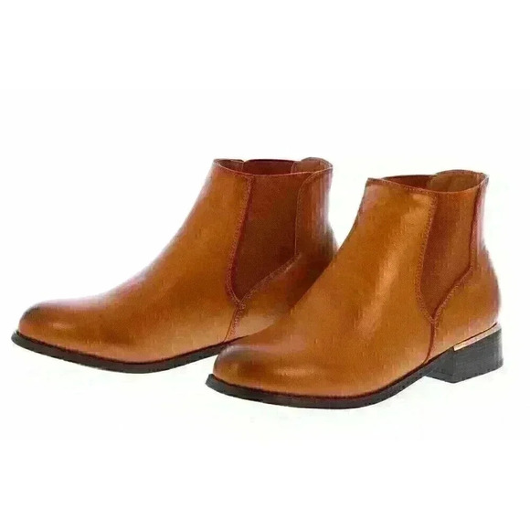 NEW NIB Krush Women's Kara Metallic Detail Brown Chelsea Boot Sz 5UK/7US - Picture 5 of 7